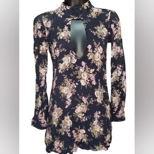 Flynn Skye Leah Floral cut out mini dress